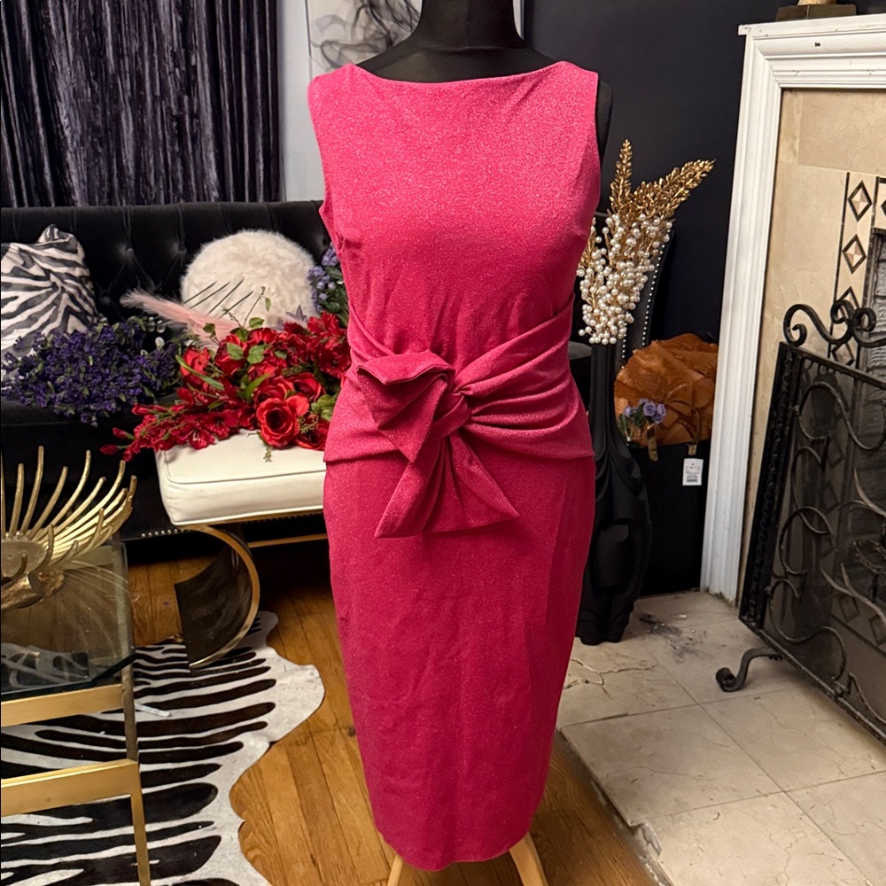 CHIARA BONILA PETITE ROBE
Hotaru Boat-Neck Sleeveless Bow Dress - Picture 4 of 8